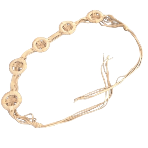 Tribal 70s 80s suede leather tasseled belts - Picture 1 of 16